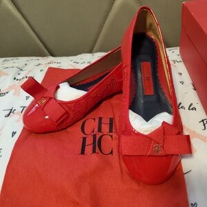 Carolina Herrera Kids Red Slippers